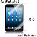 [6-Pack] Premium High Definition Clear Screen Protectors for iPad mini 3
