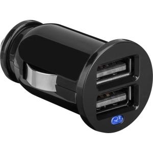 Wentronic goobay - Netzteil - Pkw - 2,1 A - 2 Ausgabeanschlussstellen (USB (nur Strom)) - Schwarz (44177)