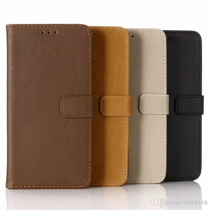 Retro Crazy Horse Leather Wallet Case For Iphone 11 Pro MAX XR XS X 8 7 Samsung Note 10 S10 Leather Cover ID Card Slot Holder Vintage Pouch