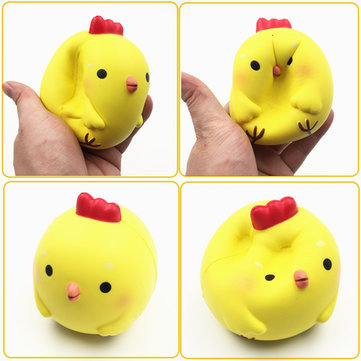 Squishyfun Yellow Chicken Squishy 10cm Slow Rising Original Packaging Collection Gift Decor Toy