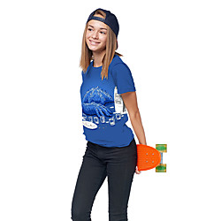 Enfants Fille T-shirt Tee-shirts Manches Courtes 3D effet Graphique Unisexe Imprimé Bleu Enfants Hauts Eté Actif Usage quotidien Standard 3-12 ans miniinthebox
