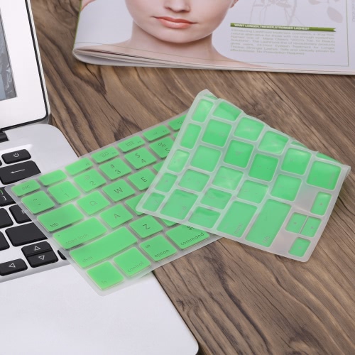 Silicone anti-poussière ultra-mince clavier d'ordinateur portable Film de protection autocollant de peau de couverture US Disposition pour MacBook Air 13,3 