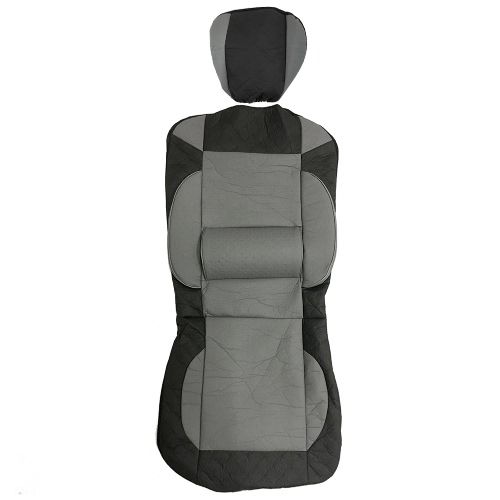 Universal PU Leather Car Front Single Seat Covers Black Gray