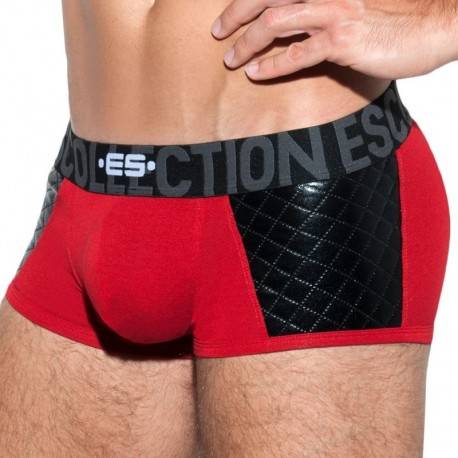 ES Collection Dystopia Quilted Boxer - Red XS