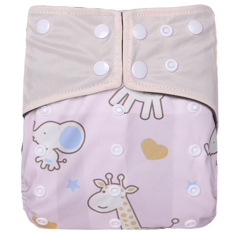 Waterproof Adjustable Giraffe Print Cloth Diaper