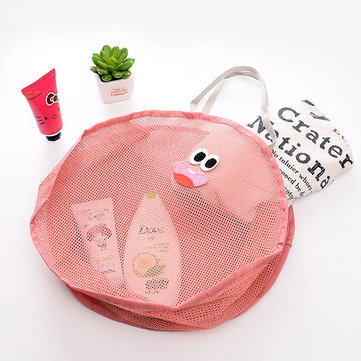 Cartoon Mesh Travel Clothes Storage Bags