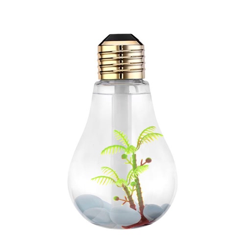 400ml Colorful Landscape LED Night Light Bulb USB Mini Humidifier Micro Spray Hydrating Household Desktop Cool Mist Maker Sprayer Ultrasonic Home Office 7 Color