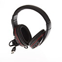 Stylish Headphones w/ Microphone for PS3 / PS3 Slim / PS3 CECH4000 - Black  Red