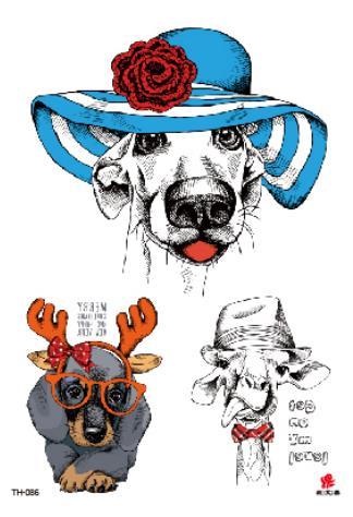 temporary tatoo fake tattoo sticker cartoon cute dog deer rose tattoos tatouage waterproof flash tatto for men women girl