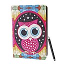 Vesperal Big Eyes Owl Pattern PU Leather Full Body Case with Stand and A Stylus Touch Pen for iPad 2/3/4