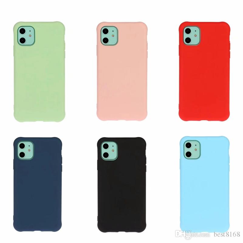 Shockproof Slim Matte Soft TPU Case For Iphone 11 Pro Cases For Iphone XR XS MAX X XS 8 7 6 Ultra Thin Plain Luxury Phone Cover Back Coque