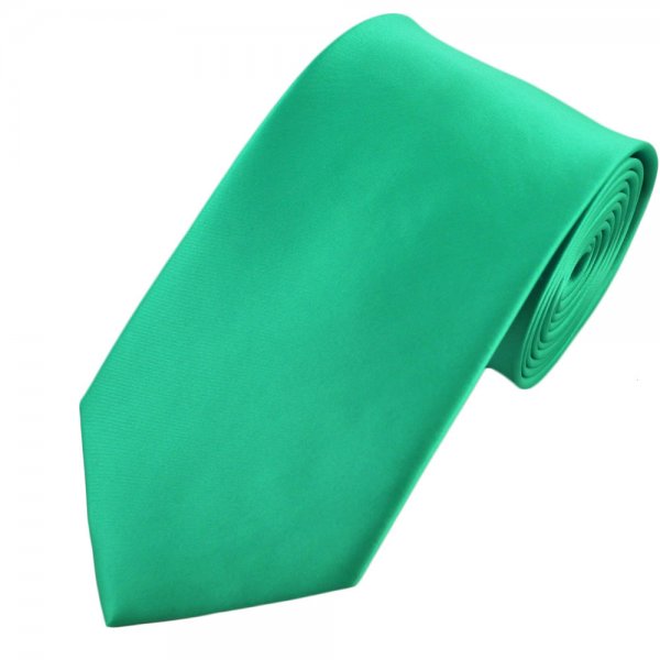 Plain Spearmint Green Satin Tie