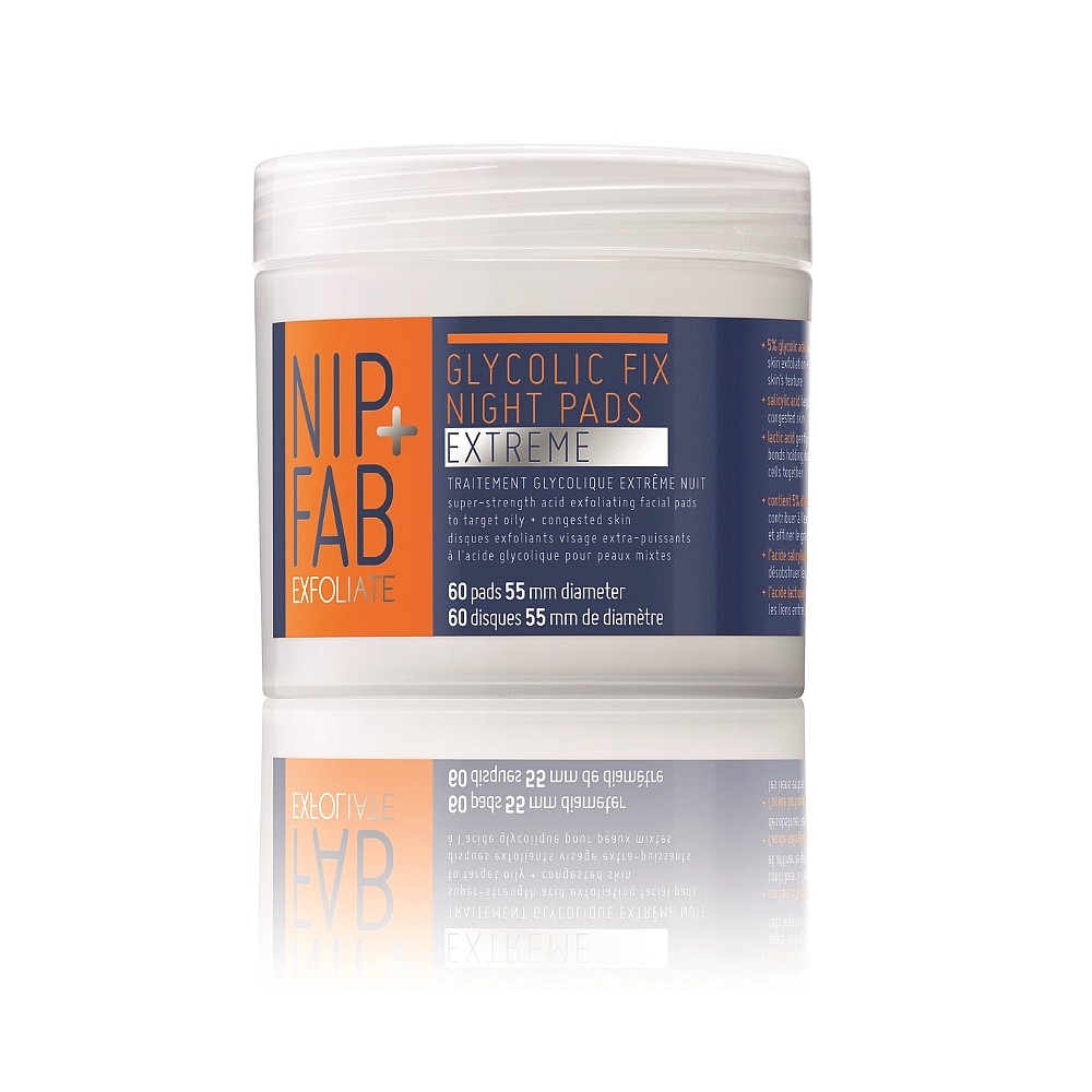 nip+fab glycolic fix extreme cleansing night pads 80ml