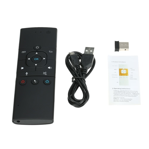 2.4G 6-Axis Air Mouse Remote Control Wireless Keyboard Mouse w/ MIC 3-Gyro & 3-Gravity Sensor for MINI PC Smart TV Android TV BOX