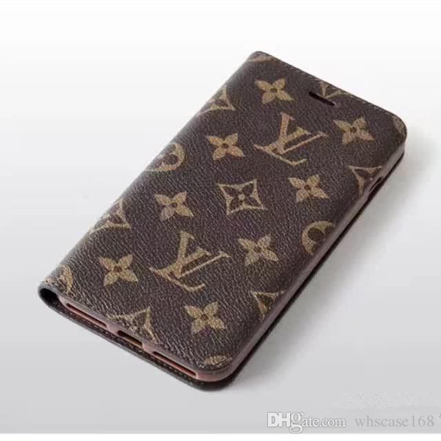 Fashion Top Brand Designer Wallet Phone Case for Iphone X XR Xs Max 7 7plus 8 8plus Leather Phone Case Candy Color Leather Protective Cover