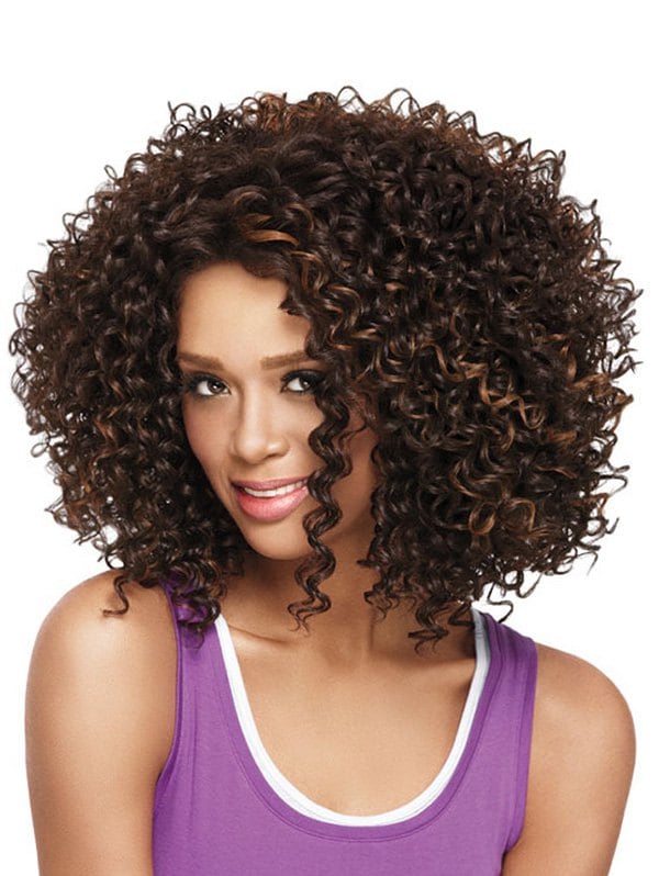 Medium Curly Synthetic Afro Wig