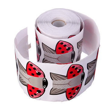 300Pcs Red Butterfly Adhesive Nail Form Acrylic UV Gel Nails Extension Tips