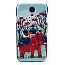 Xmas Elephant Pattern Plastic Protective Back Cover for Samsung Galaxy S4 I9500