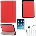 Silk Pattern PU Leather with Protective Film and Headset for iPad Air 2/iPad 6 (Assorted Colors)