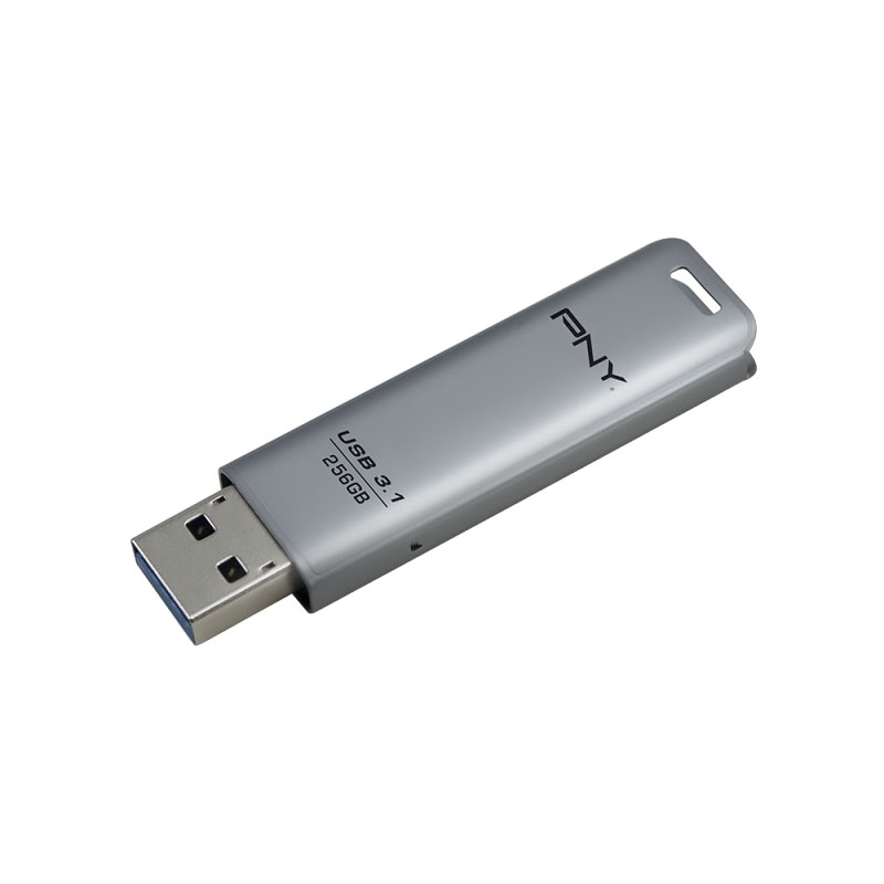 PNY Elite Steel USB 3.1 Flash Drive USB 3.1 Memory Stick 80MB/s - 256GB