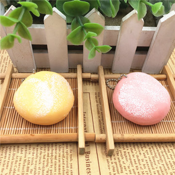 Squishy Squeeze Mochi Toy Simulate Japan Pastry Bread Soft Toy Key Chain Cellphone Strap