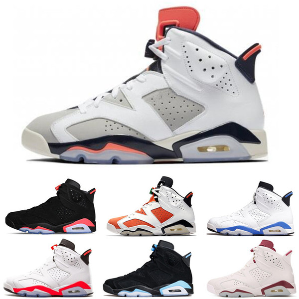 6s mens basketball shoes 6 black infrared 3m reflect carmine unc men toro hare oreo maroon tinker chrome sports shoes sneakers size 7-13