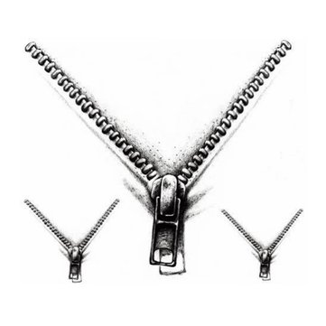 3D Zipper Design Waterproof Arm Temporary Tattoo Sticker Decal Body Art