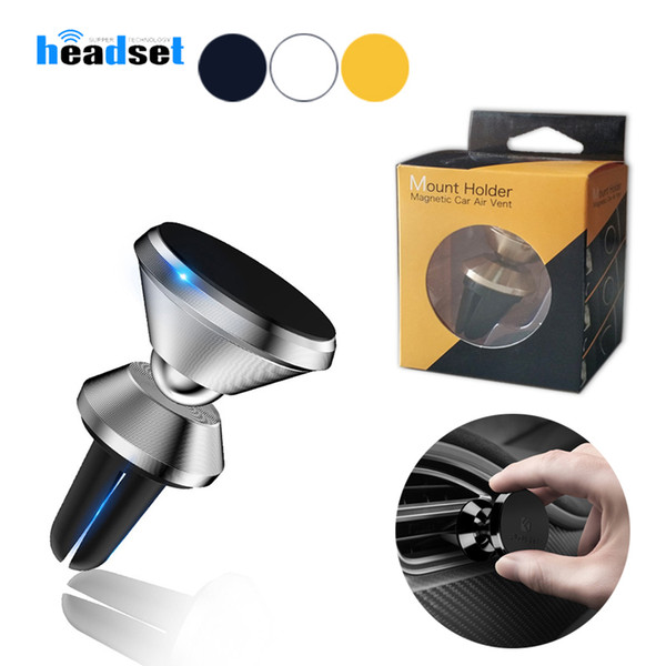4 Magnet Aluminium Metal car mount holder Magnetic phone Holder stand for car use With Retail Package for smartphones