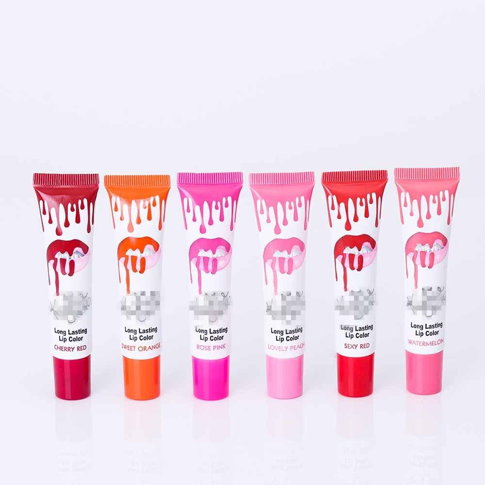 New hot Lip Tint 6 Colors Waterproof Tattoo Lipstick Peel off Long Lasting Lip Gloss Moisturizing lip makeup