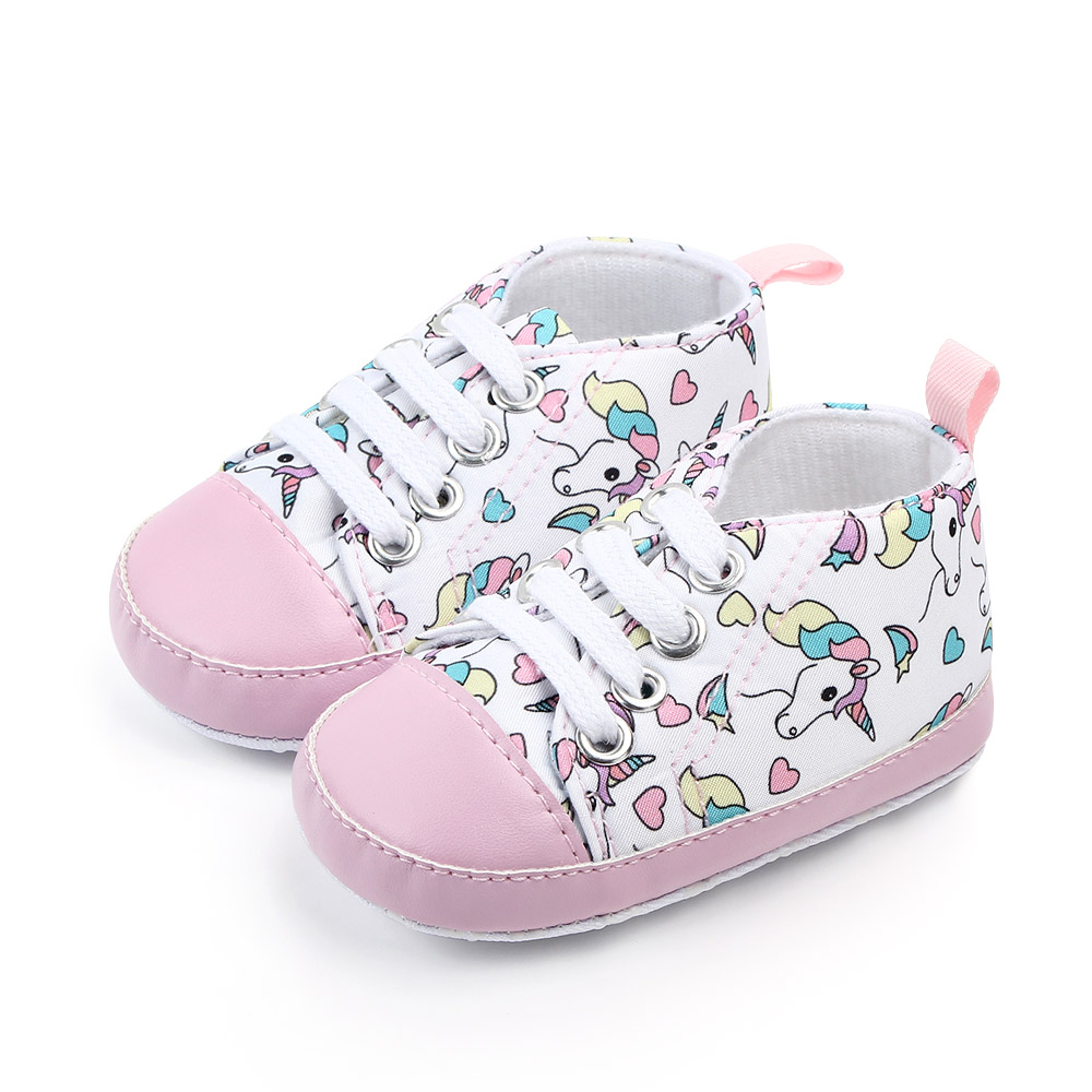 Baby / Toddler Girl Adorable Unicorn Print Prewalker Shoes