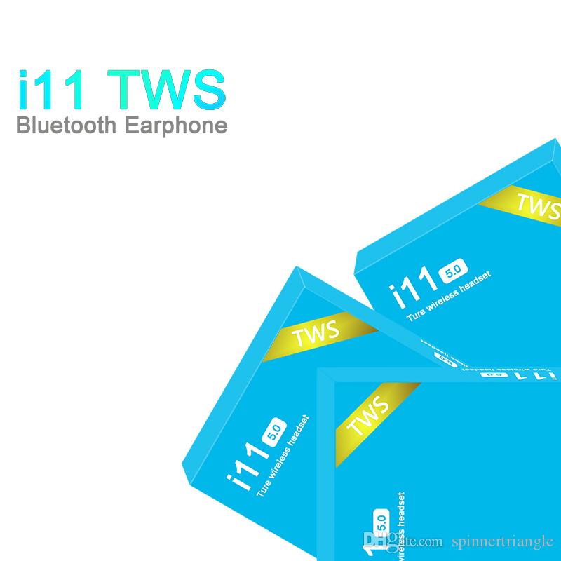 i11 TWS Wireless Bluetooth Headphones Earbuds with Twins Mini Earbuds for i11 5.0 touch blue box