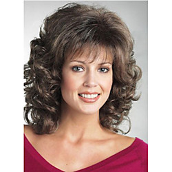 Brown Wigs for Women Synthetic Wig Curly Curly Wig Medium Length Brown Synthetic Hair Brown Lightinthebox