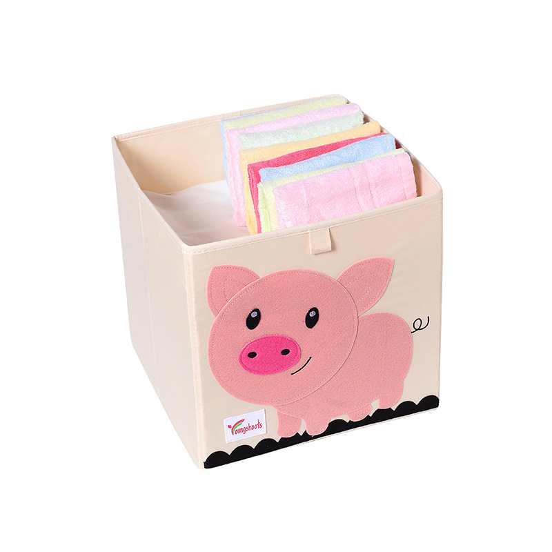 Embroidery Waterproof Storage Box  Animal Folding  Children Clothes Toys Book Storage