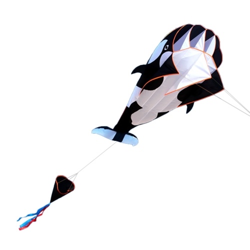 Cerf-volant géant de baleine d'aile douce 3D sans cadre énorme