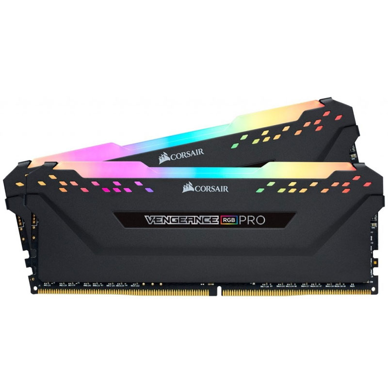 Corsair Vengeance RGB PRO 16GB (2x8GB) 3000MHz DDR4 Non-ECC 288-Pin CL15 DIMM PC Memory Module - Black