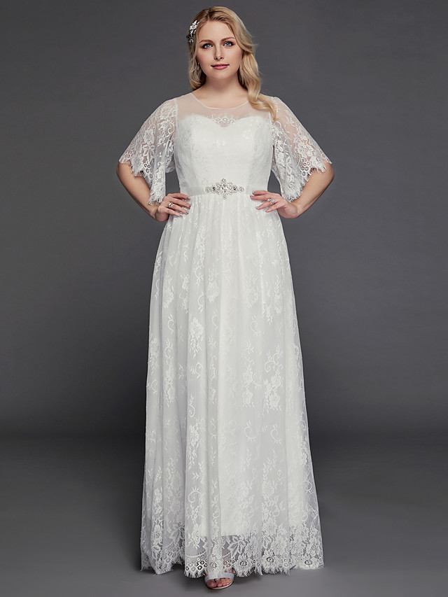 A-Line Romantic Bohemian Wedding Dresses 2020