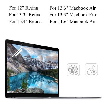 PET Clear Transparent Anti Glare Screen Protector For Macbook Air 11.6"/13.3" Pro 13.3" Retina 13.3" /15.4"
