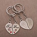 porte-clé personnalisé coeur - amour véritable (lot de 4 paires)
