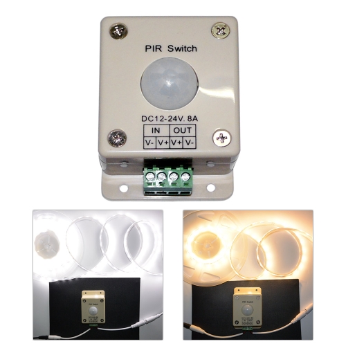LED Lighting Motion Sensor Switch 12-24V DC Infrared PIR Light ON OFF