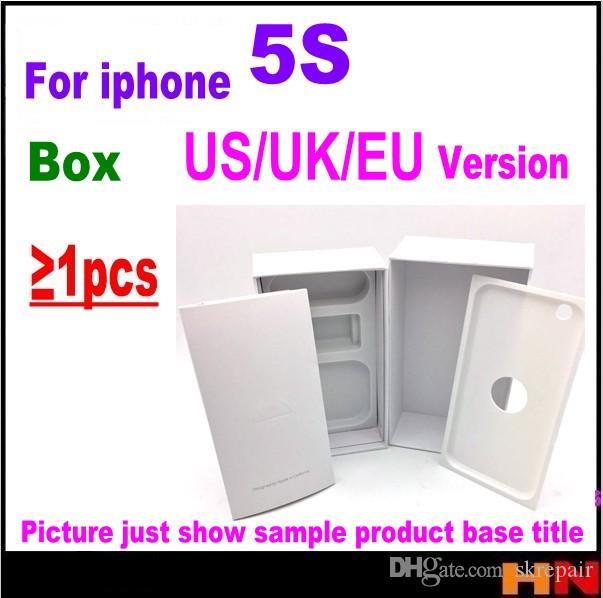 1pcs For iPhone 5S US EU UK Version Empty Phone Package Packing Box Case Without Accessories phone box protectors free shipping