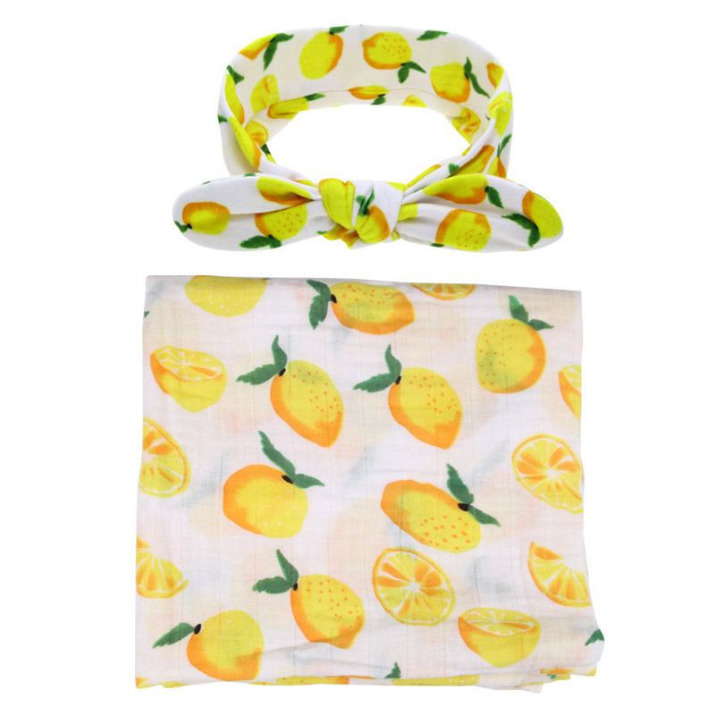 Allover Flamingo Swaddle Blanket and Headband