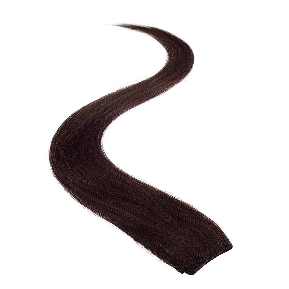 wildest dreams clip in single weft human hair extension 18 inch - 2 brownest brown