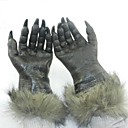 Plush Werewolves Latex Gloves for Halloween(2 Pcs)
