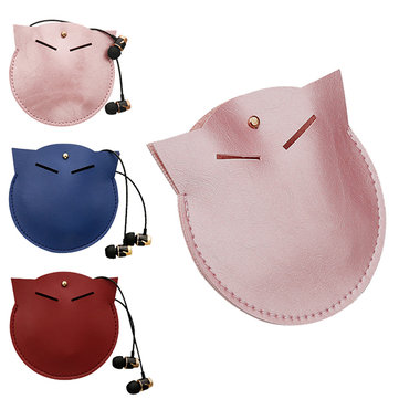 Women PU Leather Digital Storage Bag Card Bag Earphone Bag U Disk Bag Key Bag