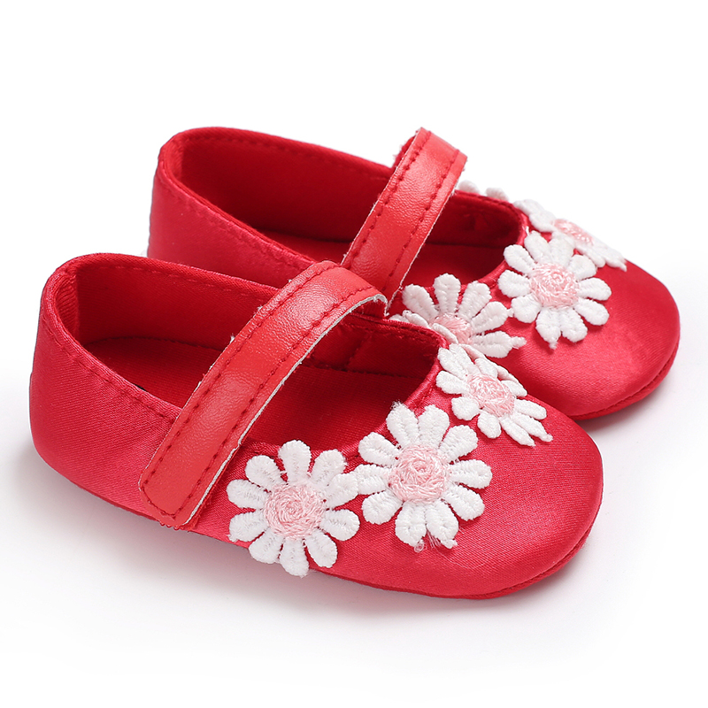 Baby / Toddler Girl Pretty Floral Decor Velcro Shoes