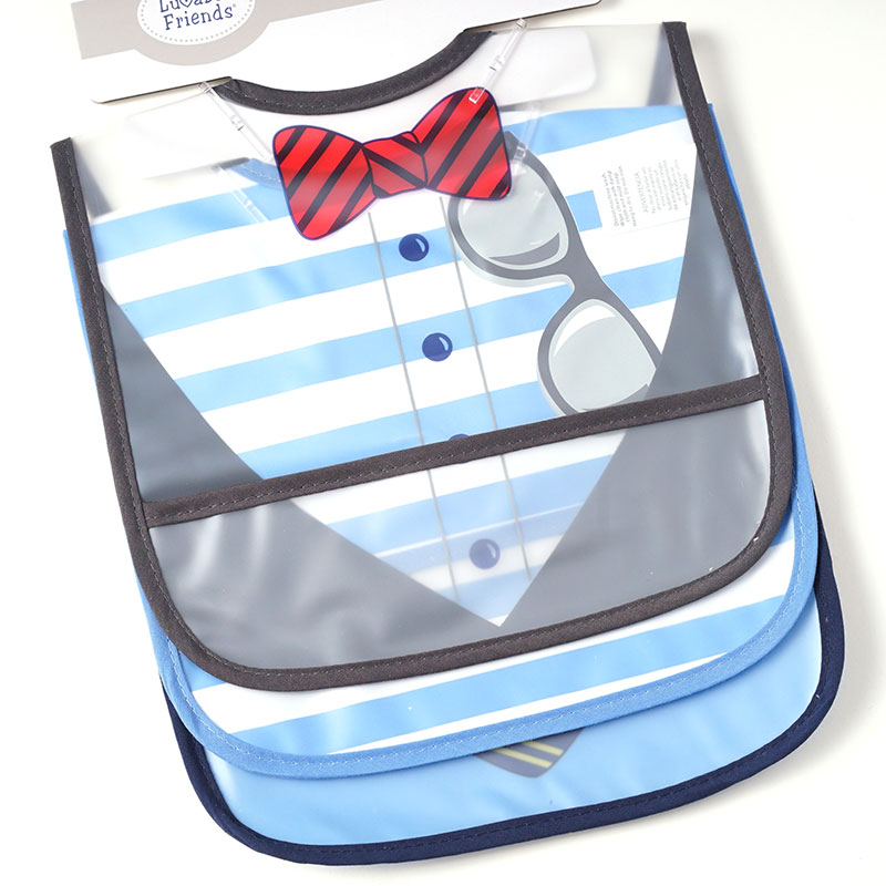 5-pack Bowknot Print Feeding Bibs Set for Baby