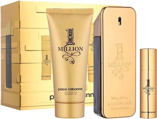 Paco Rabanne One Million 100ml EDT Spray + 100ml Shower Gel + 10ml EDT Spray Gift Set