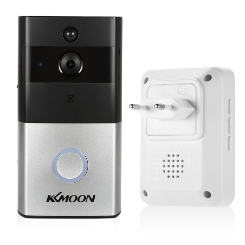 1*KKmoon 720P WiFi Visual Intercom Door Phone+1*Wireless Doorbell Chime
