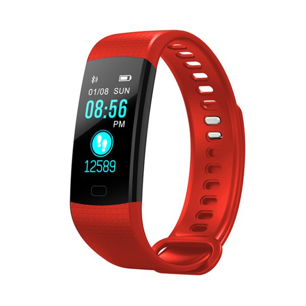 Smart Bracelet Wristband Y5 Fitness Tracker Color Screen Heart Rate Sleep Pedometer Sport Waterproof Activity Tracker for Smart Phone