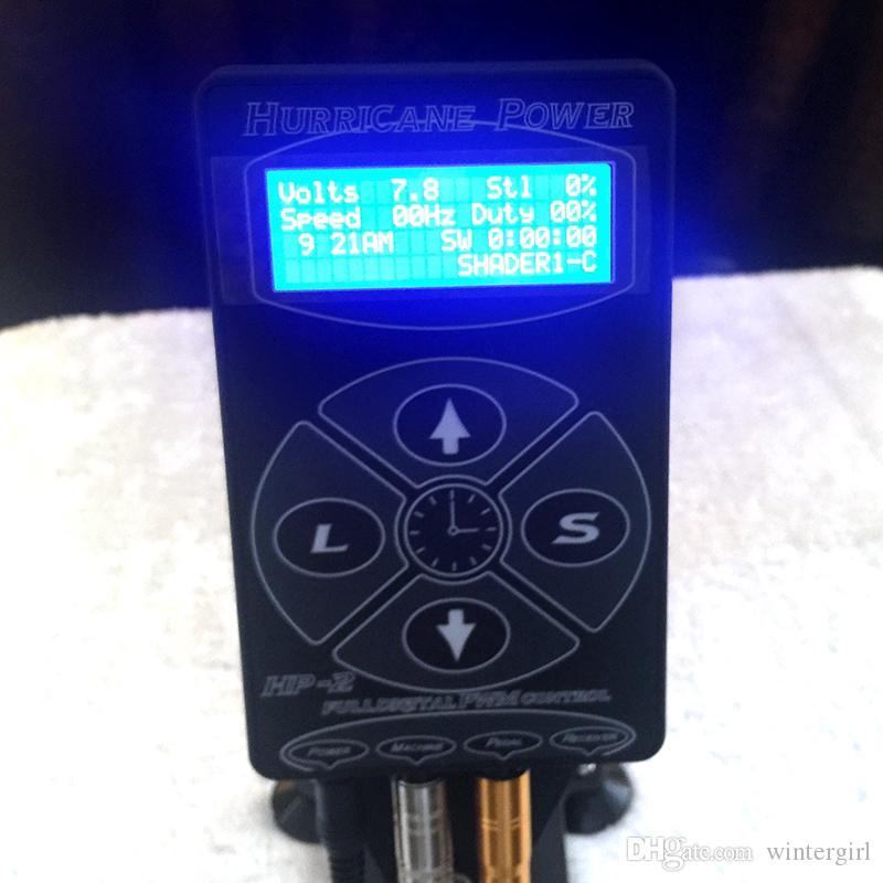 Hot Sale HP-2 Powe Supply Black Hurricane Tattoo Power Supply for Kits Tattoo Machine Tool LCD Display TPS051A
